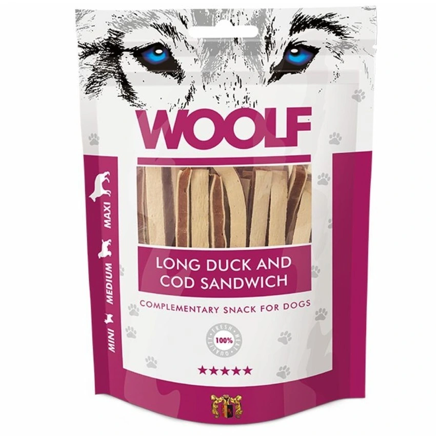 Woolf Hundesnack And og Torsk Lang Sandwich